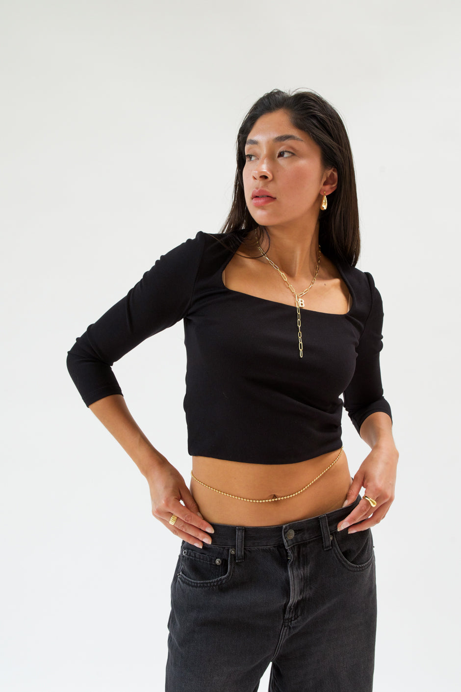 BO GOLD INITIAL NECKLACE