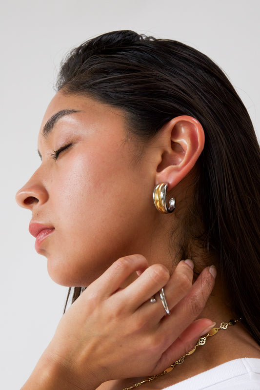 CHIARA MIX METAL EARRINGS