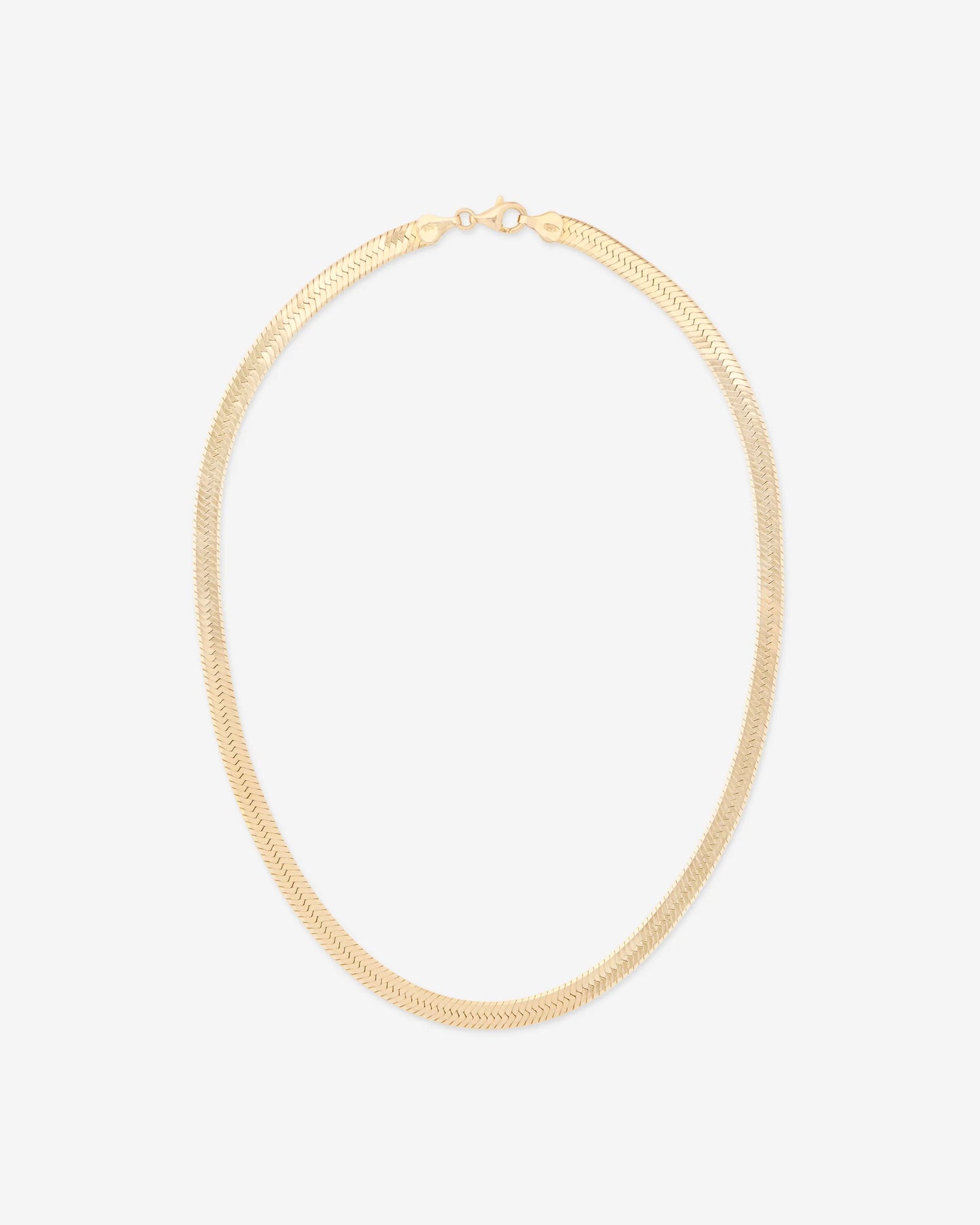 HERRINGBONE 5 GOLD NECKLACE CHAIN