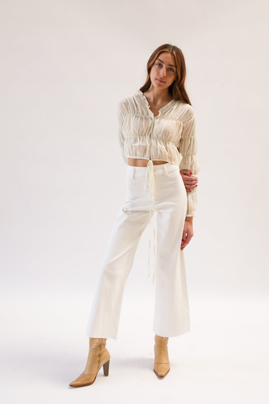 SALMA BUTTER WRAP TOP