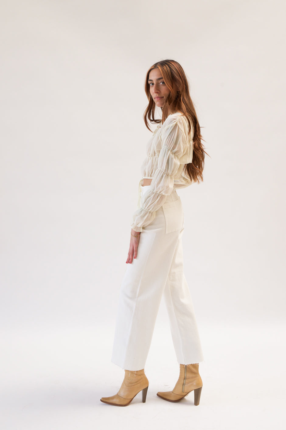SALMA BUTTER WRAP TOP