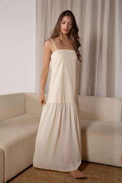 CARA CREAM MAXI DRESS