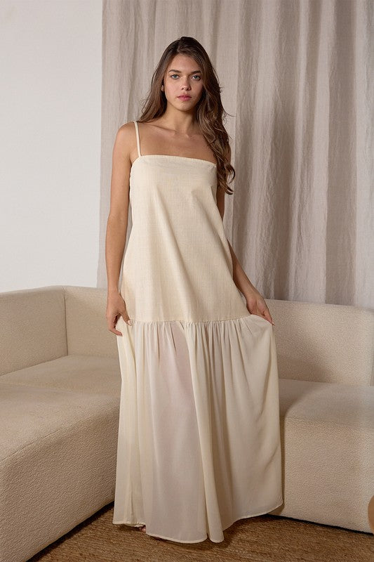 CARA CREAM MAXI DRESS