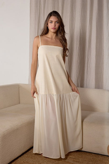 CARA CREAM MAXI DRESS