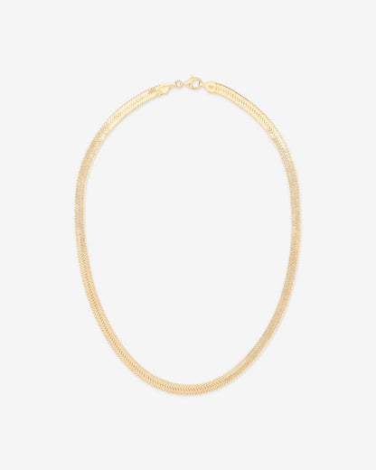 HERRINGBONE 5 GOLD NECKLACE CHAIN