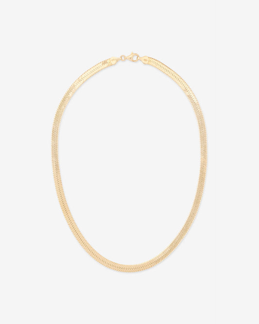 HERRINGBONE 5 GOLD NECKLACE CHAIN