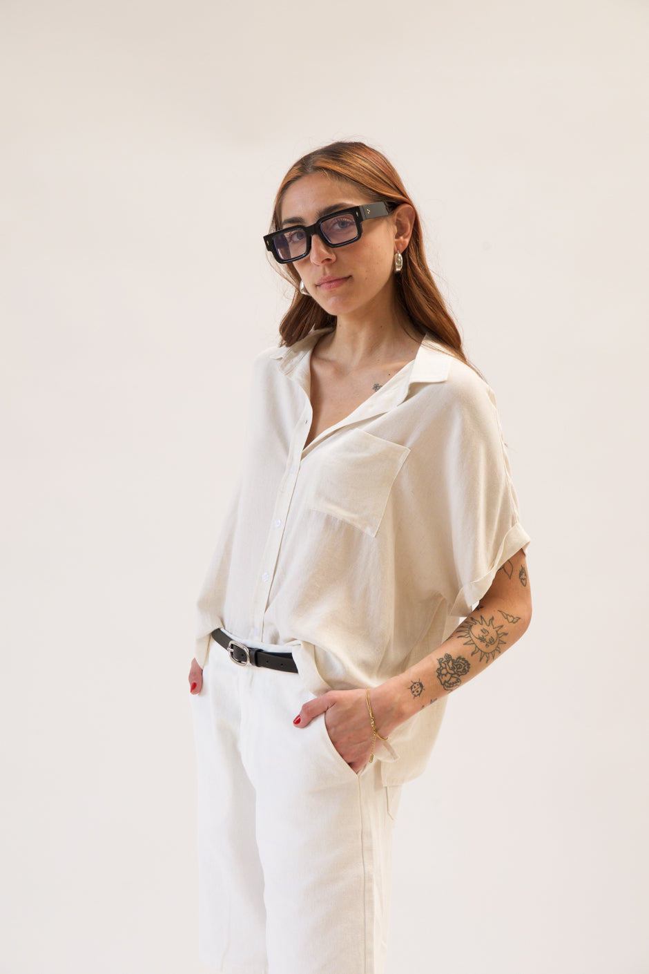THEO IVORY SHORT SLEEVE SHIRT