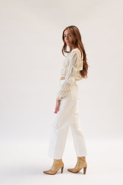 SALMA BUTTER WRAP TOP